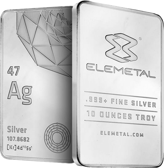 Elemetal Direct 10oz Silver Bar 2015