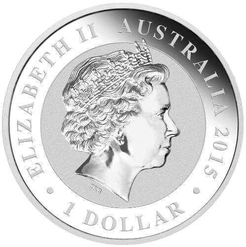 Obverse 1oz Australian Kookaburra Silver Bullion Coins