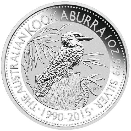 Reverse 1oz Australian Kookaburra Silver Bullion Coins