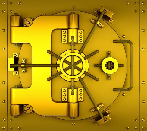 Golden vault door