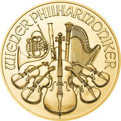 Obverse of the 1oz Vienna Philharmonic Gold Coins